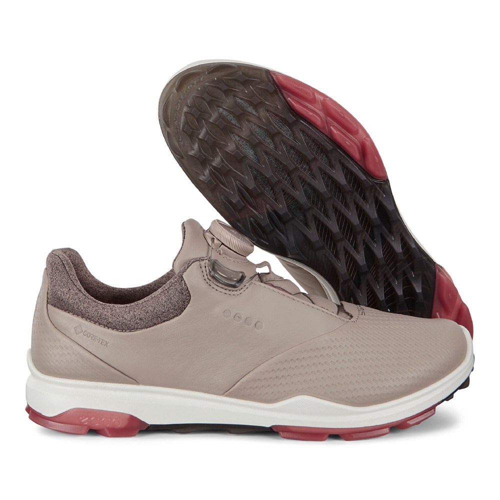 Womens Golf Shoes - ECCO Biom Hybrid 3 Boa - Grey - 8297UXQNW